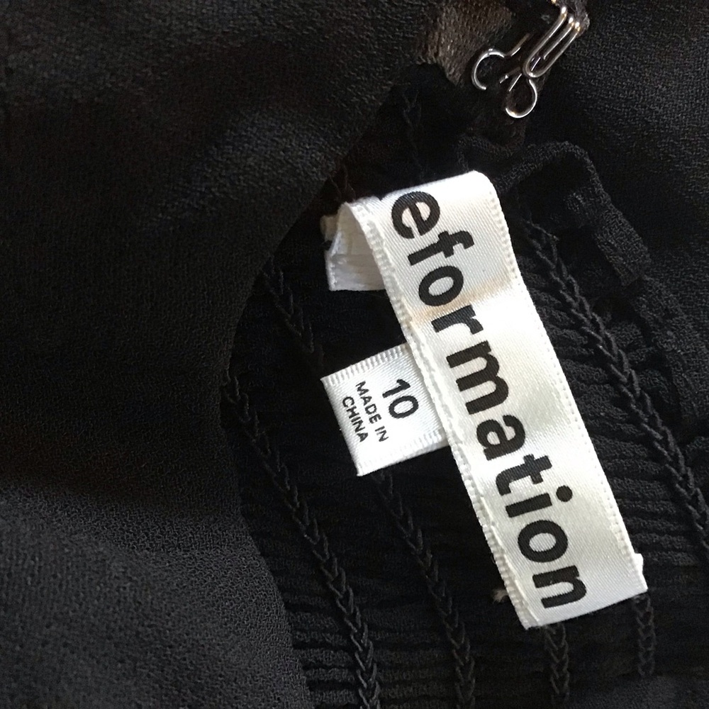 Reformation Saskia Dress - Black - Size 10, Discontinued - Picture 7 of 7